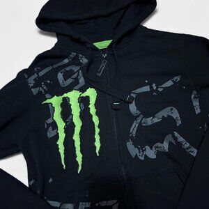 Fox Racing Monster Energy black zip up hoodie